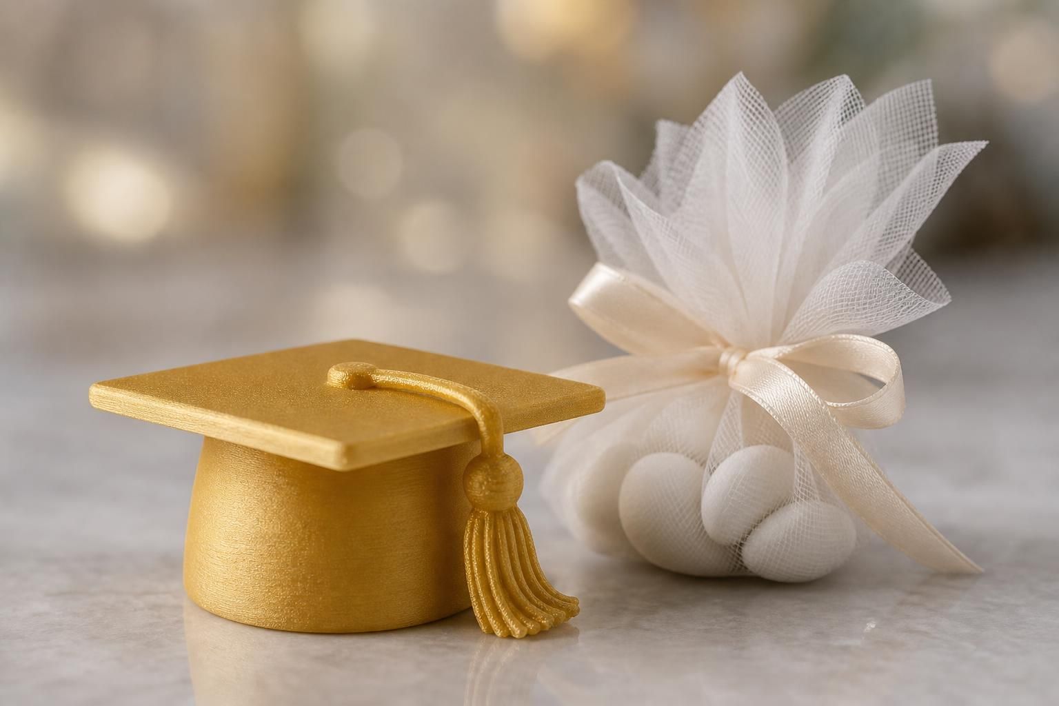 Evoluzione delle bomboniere di laurea dal sacchetto tradizionale di confetti alla creazione personalizzata in stampa 3D