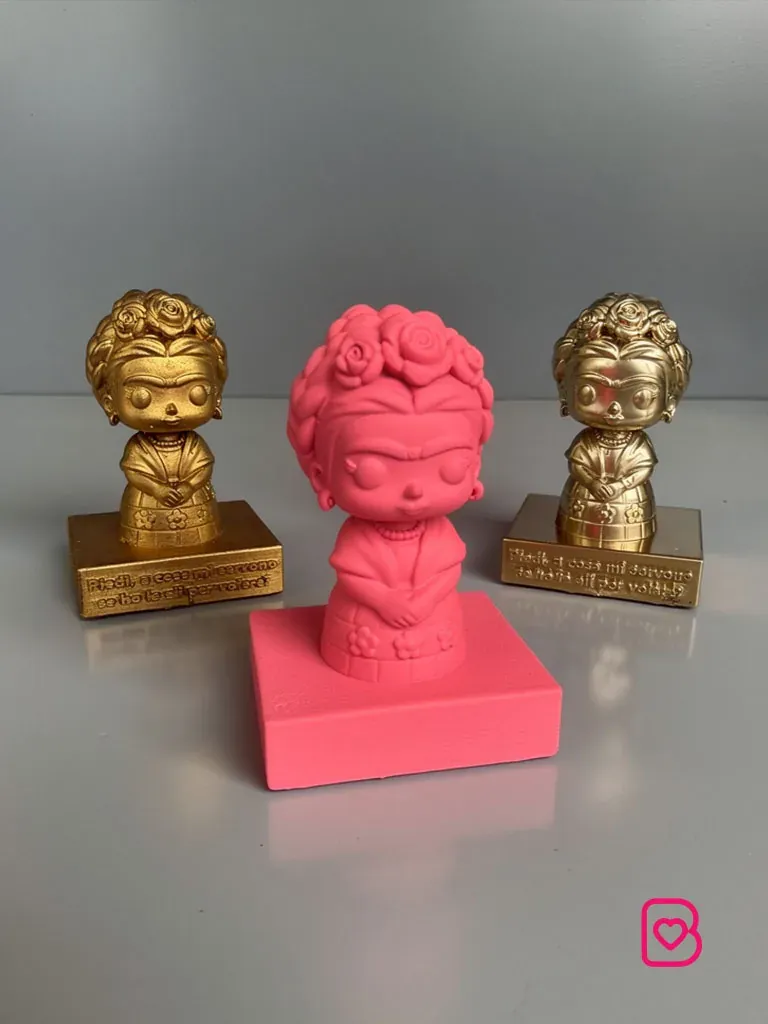 Bomboniere scultura pop Frida trio colori - Stampa 3D