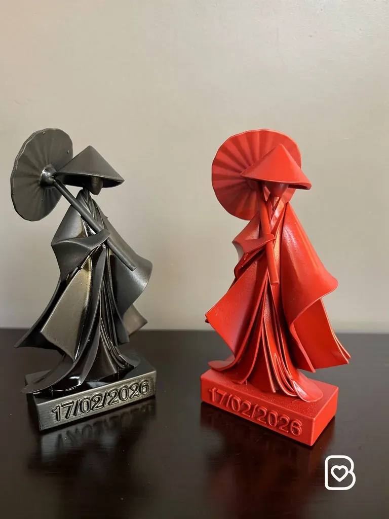 Bomboniere scultura pop samurai nero e rosso - Stampa 3D