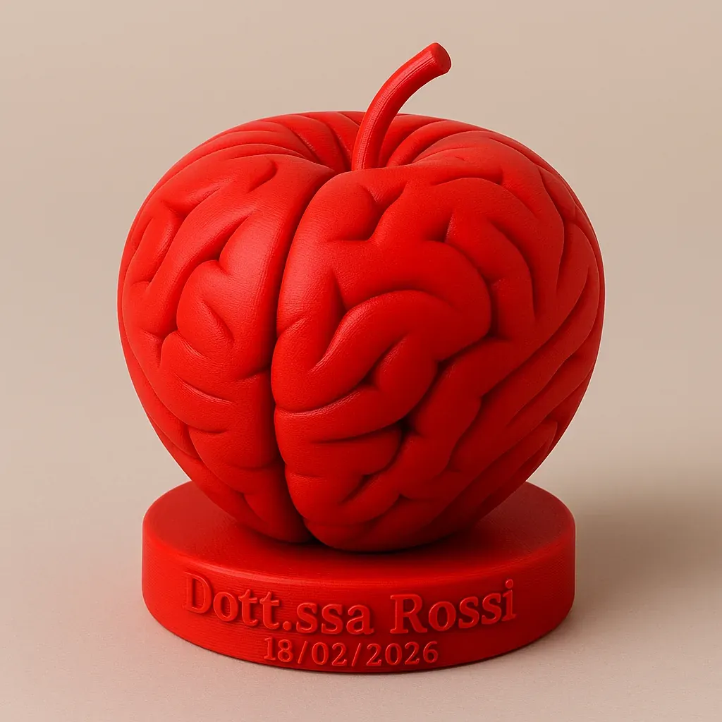 Bomboniera laurea 3D - Cervello Psicologia